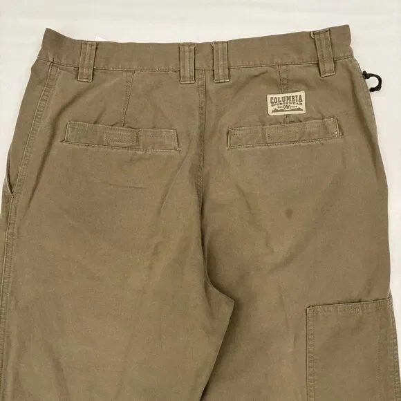 Columbia Mens Hiking Outdoors Utility Pants Cargo Khaki Gert Boyle Size 30x32 - Picture 8 of 16